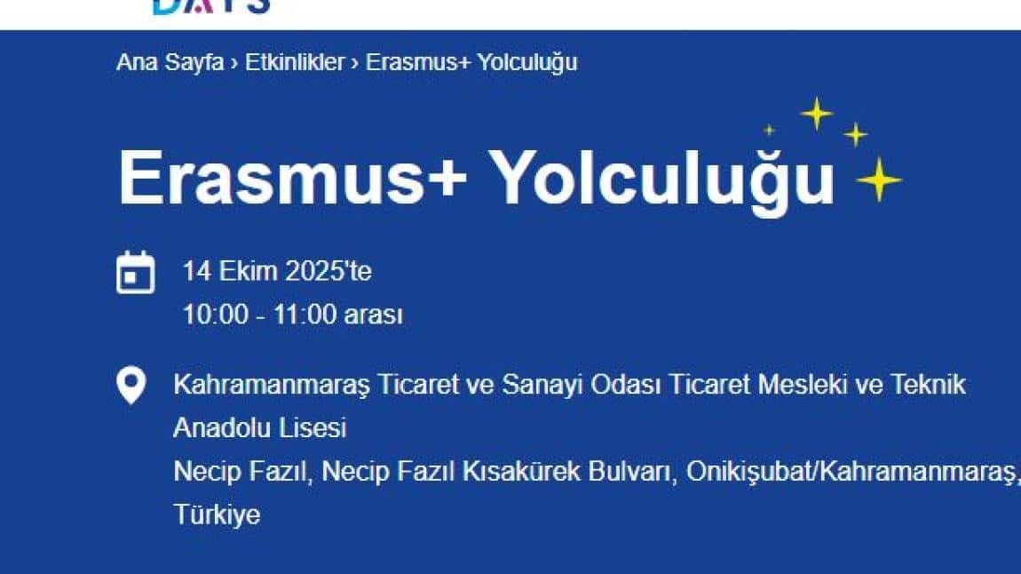 ERASMUS+YOLCULUĞU